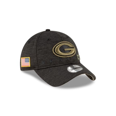 Green Bay Packers Gorra | New Era NFL Salute To Service 9twenty Adjustable Cap Mexico - Negros